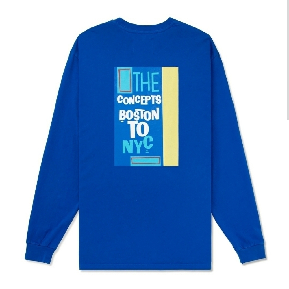 Concepts Pleased Long Sleeves Tee Shirt Size Large In Navy